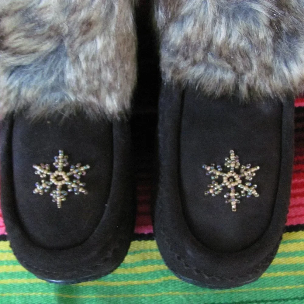 BARBO BOOTS LADIES FAUX SUEDE & FAUX FUR BOOT RED & BLACK
